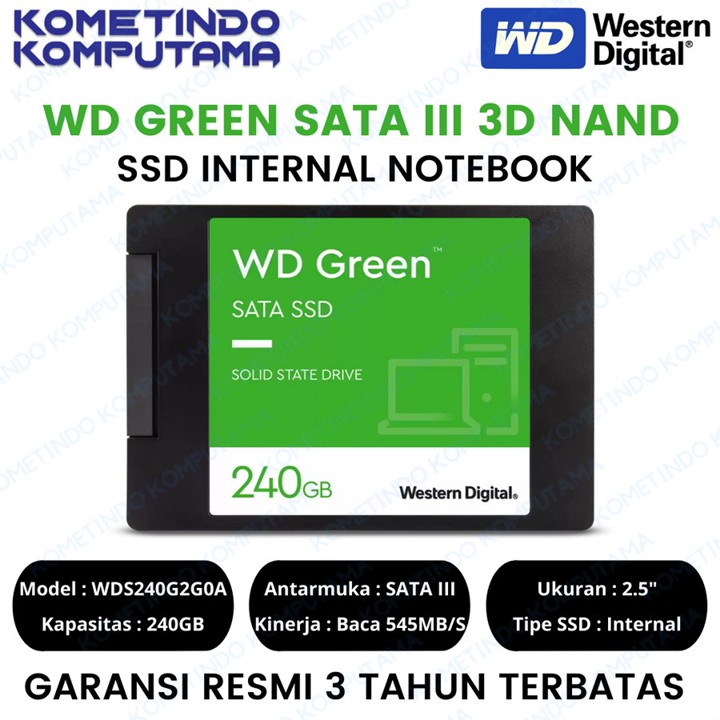 SSD WD GREEN 240GB SATA3 3D NAND / WD Green SATA III SSD 2.5