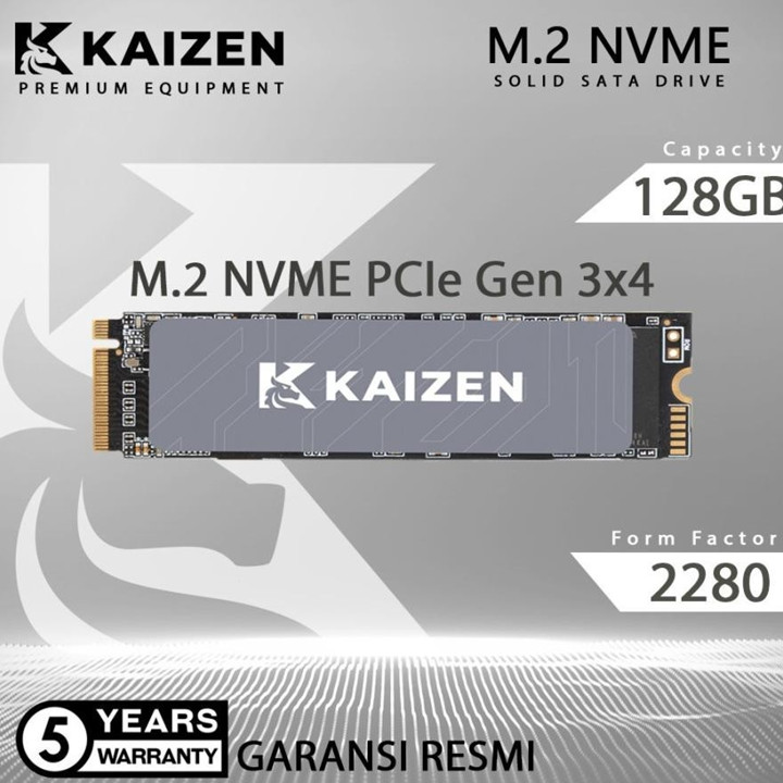 Ssd M2 Nvme / M.2 Nvme/ M2Nvme 128Gb Kaizen Resmi (Garansi 5