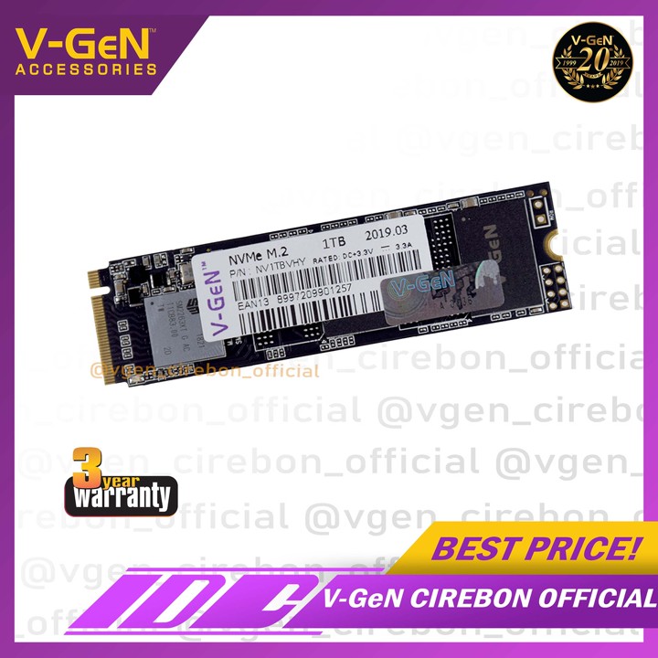 SSD 128GB, 256GB, 512GB, 1TB  V-GEN HYPER NVME