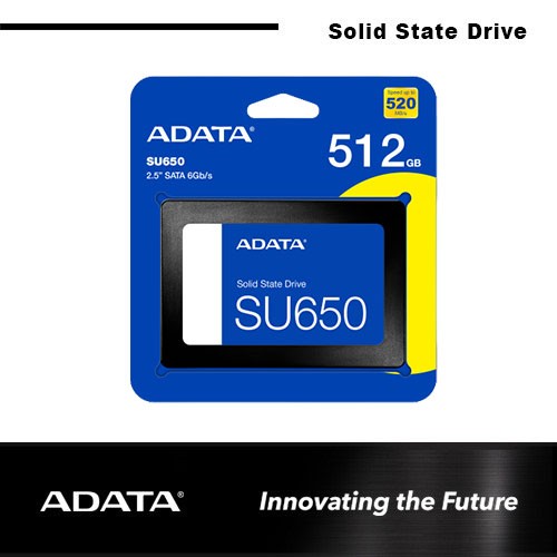 ADATA SSD 2.5 SATAIII 512GB SU650 3Y - UP TO 520 MB/S