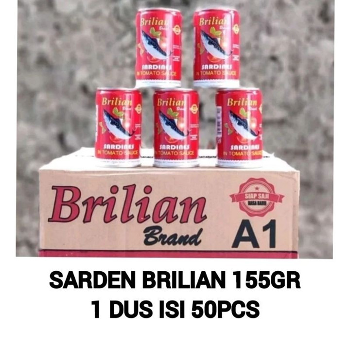 Ikan Sarden Kaleng brilian Murah Saos Tomat Praktis Siap Mas