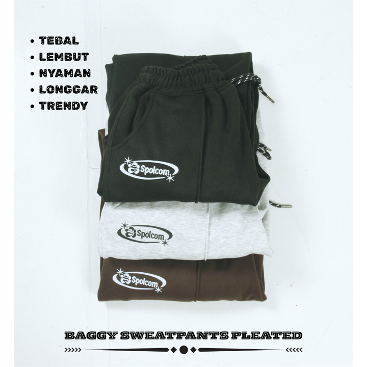 SPOLCOM - Baggy Sweatpant Pleated Fleece 280 Gsm Unisex (Pri