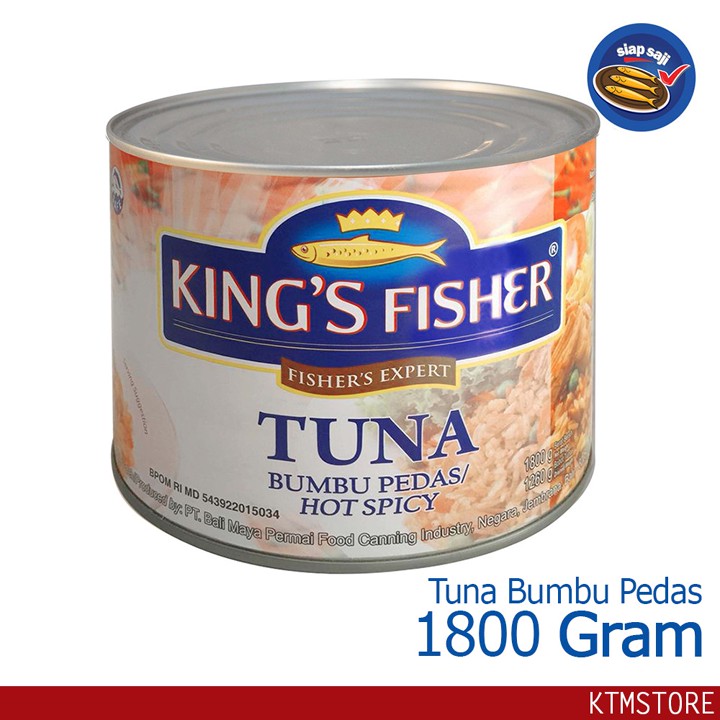 KtmStore King's Fisher Tuna Hot Spicy 1800g  Daging Tuna Mak