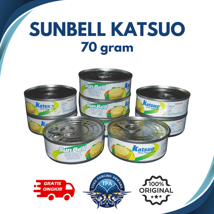 Sunbell Katsuo Tuna Kaleng 70 gram - Tuna Chunk in Oil
