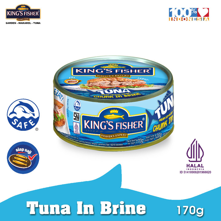 King's Fisher Tuna dalam Air Garam Tuna in Brine Daging Tuna