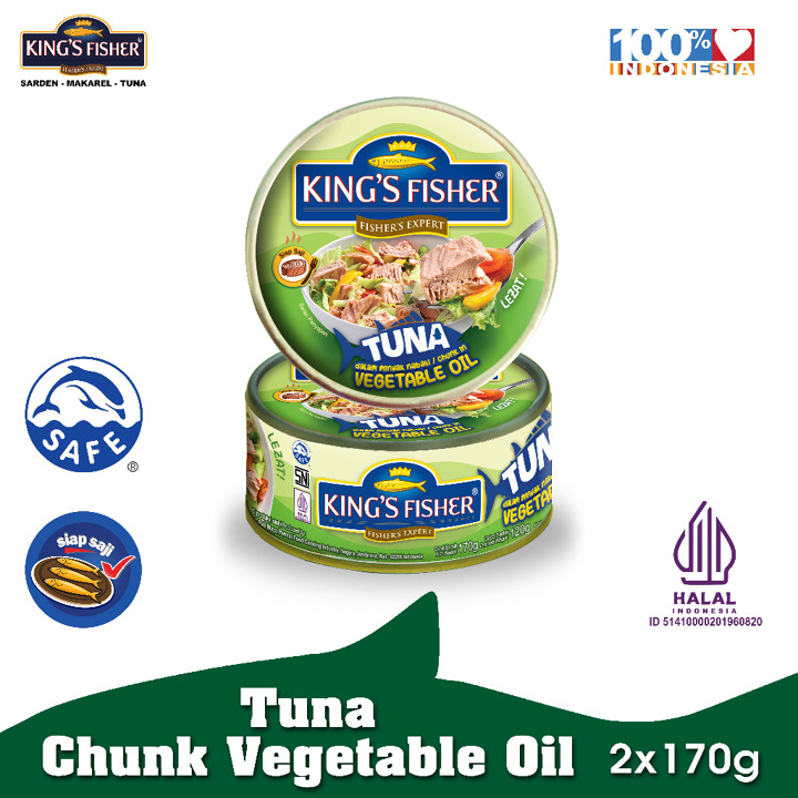 King's Fisher Paket 2 pcs  Tuna dalam Minyak Nabati Tuna in 