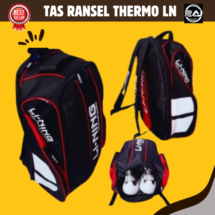 Tas Raket Badminton Ransel Thermo LN Badminton Bulu Tangkis 