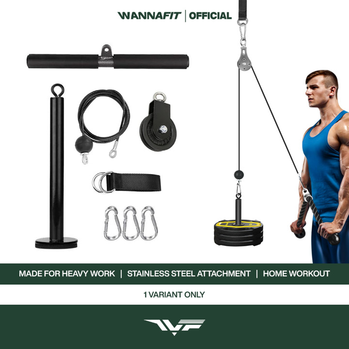 WANNAFIT Pulley Cable System Set | Katrol Fitness | Alat Ola