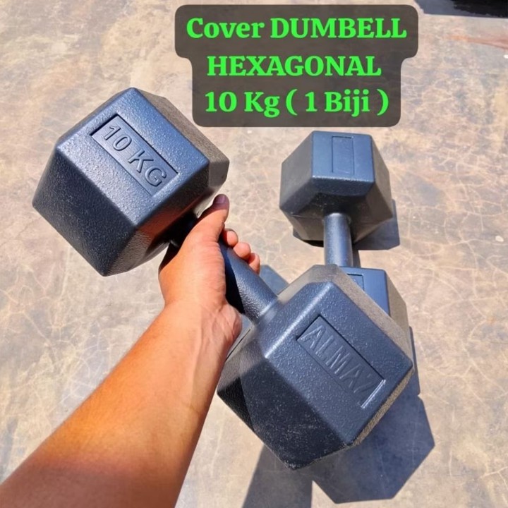 Barbel 10 Kg HEXAGONAL kosongan / tanpa isi ( 1 Biji )