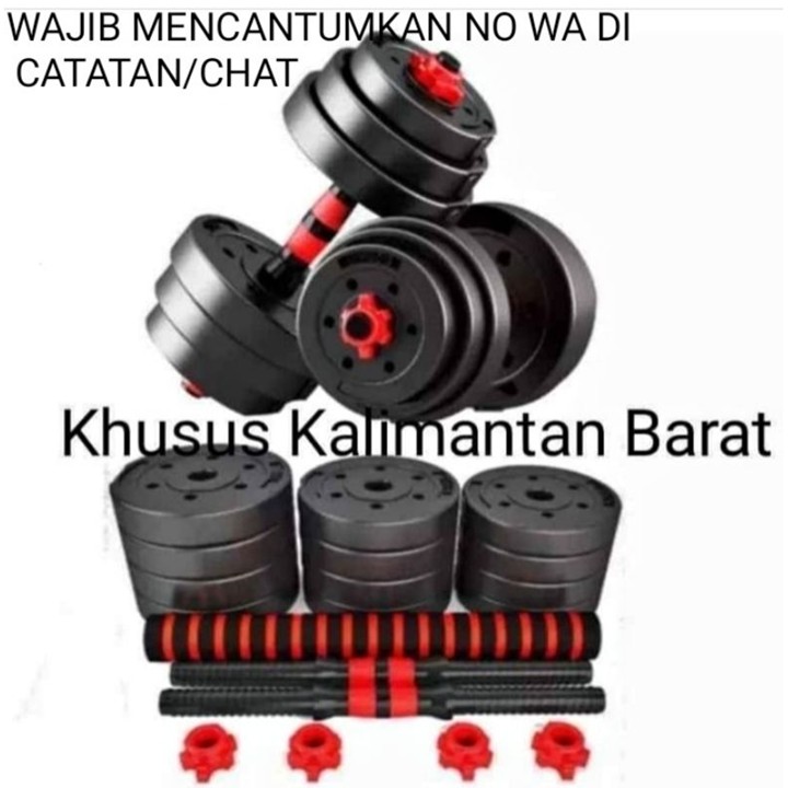 Barbel dumbbell set 20 Kg PVC MOHON BACA DESKRIPSI SEBELUM O
