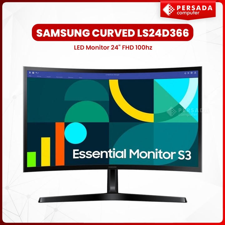 LED Monitor Samsung Curved LS24D366 24" FHD 100hz
