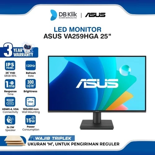ASUS LED Monitor VA259HGA 25" IPS FHD 120Hz 1ms Adaptive Syn
