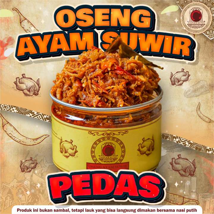 Dapoer Kuno - Oseng Ayam Suwir Pedas 250gr