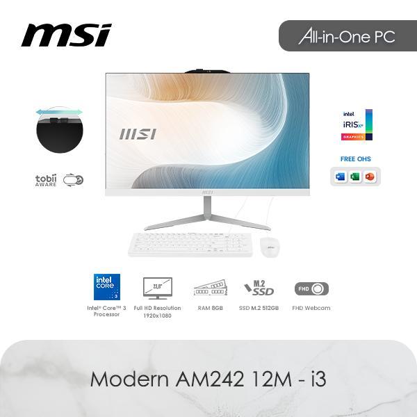 MSI AIO MODERN CORE I3-1215 8GB 512GB W11+OHS 23.8FHD IPS BL