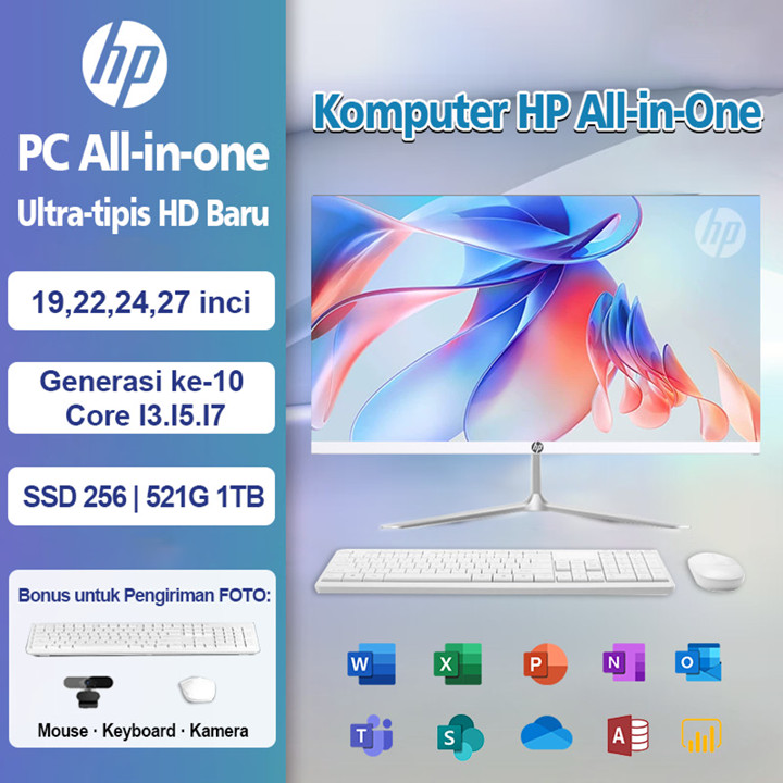 HP 2026 Komputer Full PC All-in-One Baru Terbaru HD Super Ti