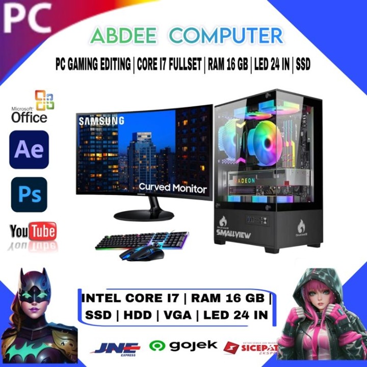 PC GAMING Fullset Core  I7 Ram  16 GB Ssd 128 gb  Vga 4 Gb G
