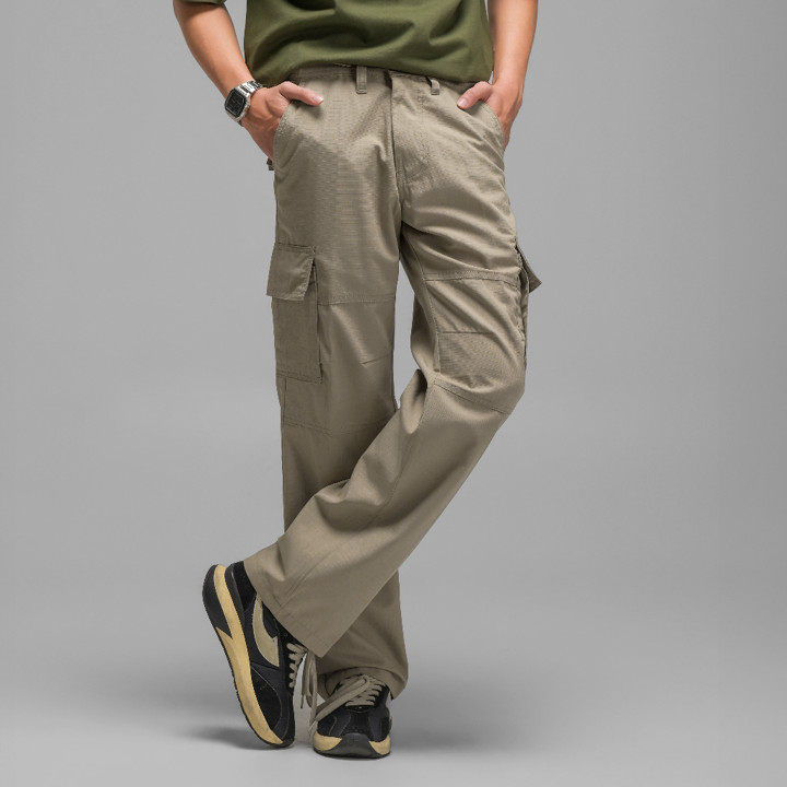 JB - Long Cargo Pants Ripstop Cream - Celana Cargo Panjang P