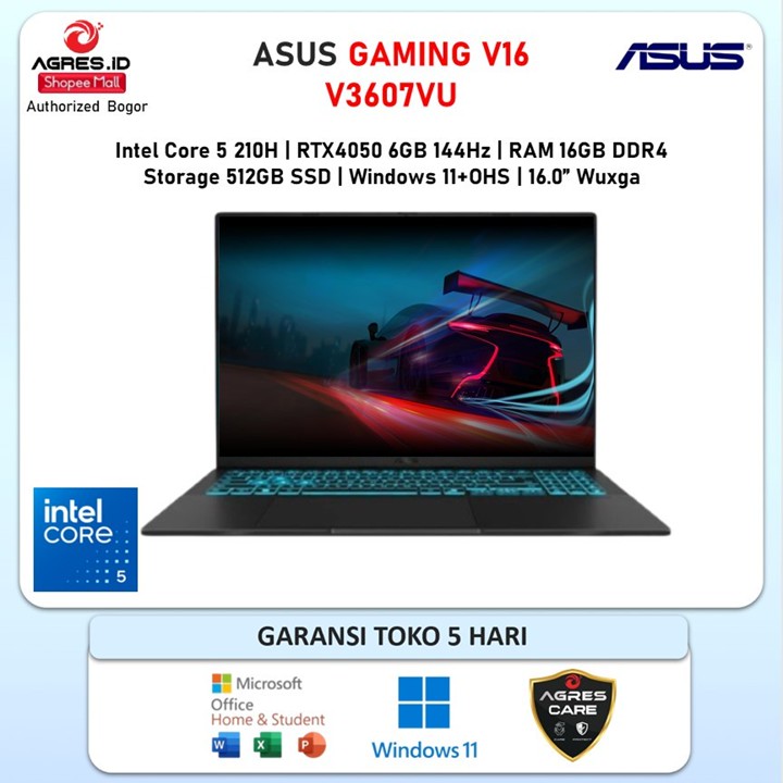 ASUS GAMING V16 V3607VU CORE 5 210H RTX4050 6GB/ 16GB 512GB 