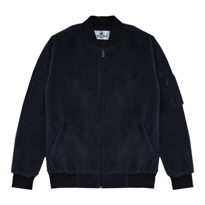House of Smith Jaket Bomber Pria - Bomen Black #5