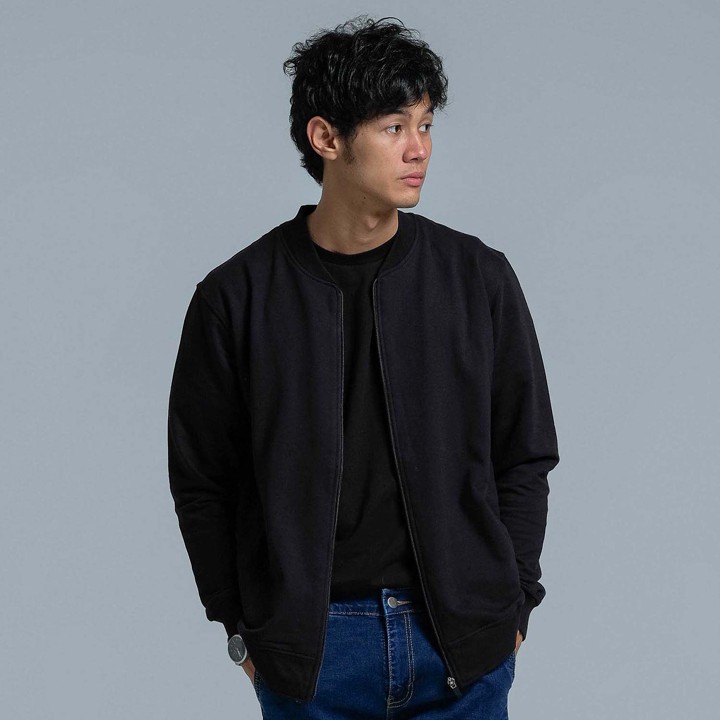 JB - Jacket Bary Black - Jaket Kasual Pria
