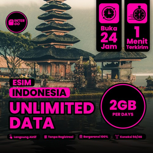 ESIM Roaming Telkomsel Indonesia 500MB 1GB 2GB Data Unlimited | 30 Hari | Solusi IMEI Blokir | IPhone Inter