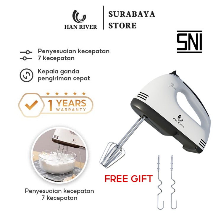 HAN RIVER  Mixer hand mixer HRDDQ01WT / Pengocok Telur Elekt