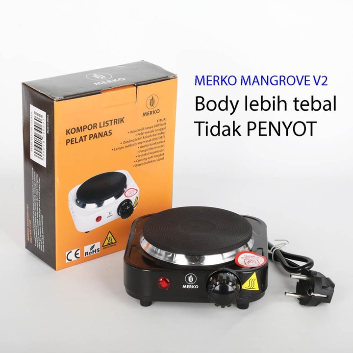 Kompor Listrik Merko MANGROVE V2 Mini Hot Plate 500W Portabl