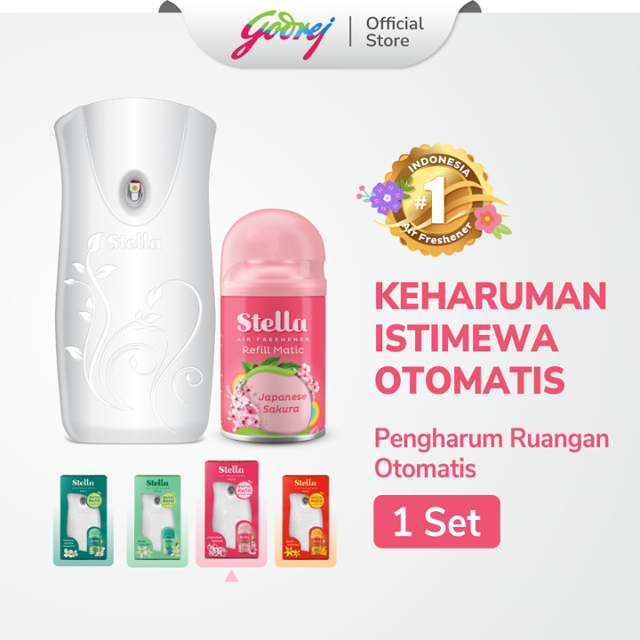 Stella Matic Box Set Japanese Sakura - Pengharum Pewangi Rua