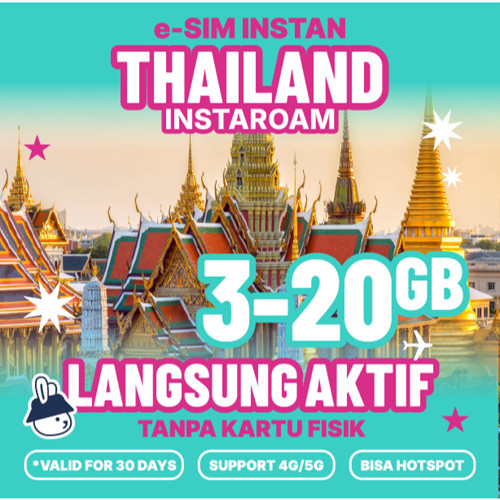 RoaminRabbit eSIM Roaming Thailand Data 3-20GB Internet 4G/5G