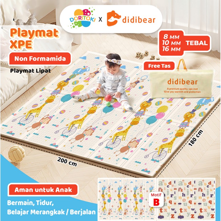 Doritoki  SNI Matras Bayi 180x200x1cm Playmat Bayi Karpet Li