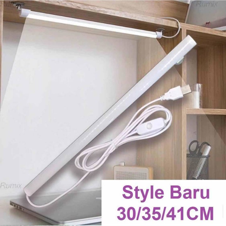 Lampu Neon Panjang /Strip Tabung LED USB Belajar Kerja Rumah