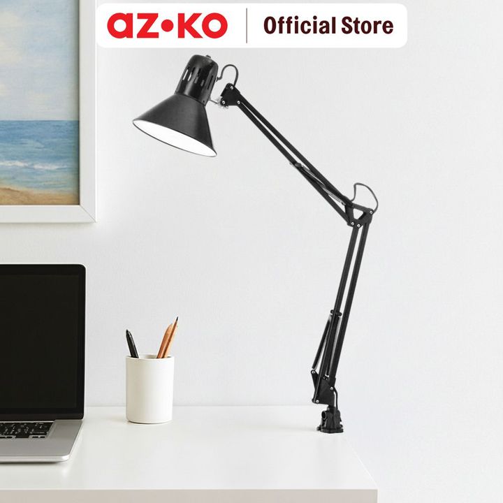 AZKO Eglo Firmo Lampu Meja Clip Shinny - Hitam Multifunction