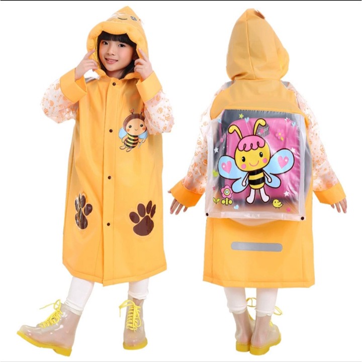 Jas Hujan Terusan Anak Lucu dan Imut dengan Tas Belakang MJ229