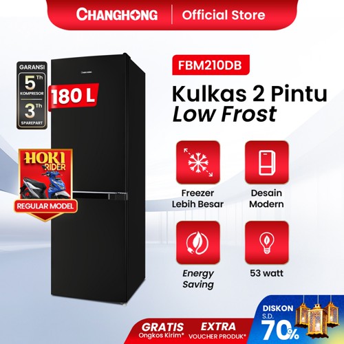 [Limited Offer] Changhong  Kulkas 2 Pintu  (Bottom Mounted Refrigerator) Lemari 