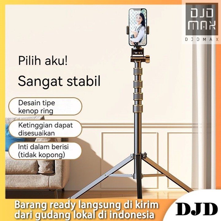 DJDMax Tripod Handphone 2,1 Meter Besi dengan Mini Ball Head