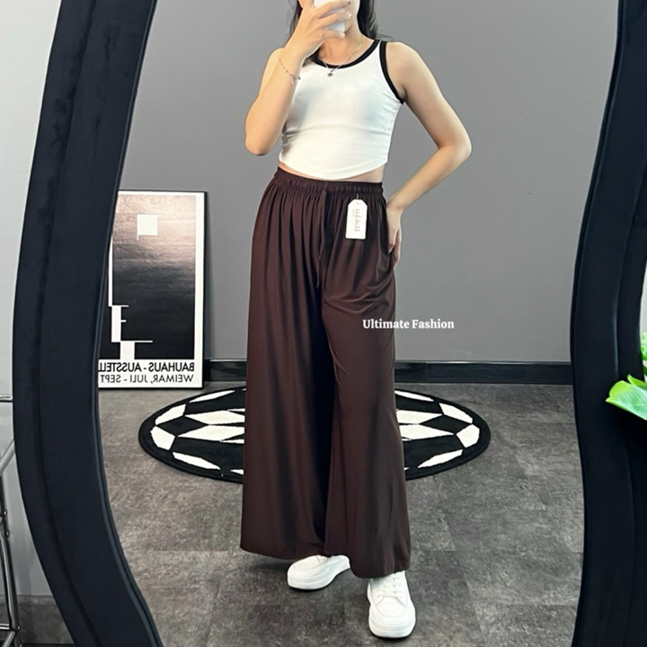 Kulot Jersey Lalisa Highwaist Bahan Jersey Premium ukuran Standar dan Jumbo (Bisa Buat Ibu Hamil ) Kekinian