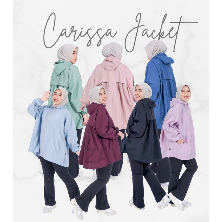ZAVE - CARISSA JACKET free pouch jacket olahraga wanita foldable nilon windbreaker bigsize oversized ringan
