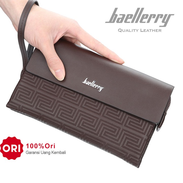 BAELLERRY N1921 Clutch Pria Bahan Kulit PU Leather Premium B