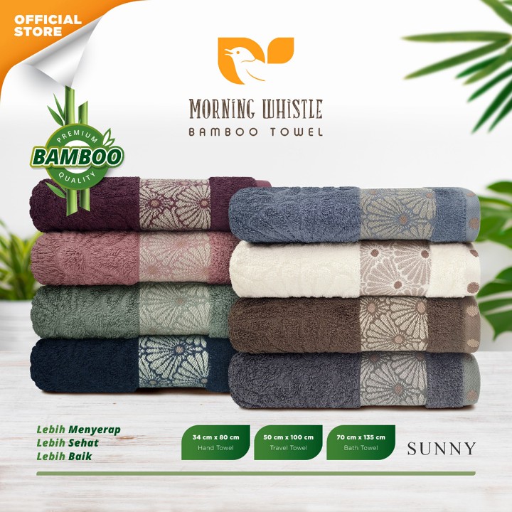 Handuk Morning Whistle Bamboo Towel - Sunny / Handuk Mandi D