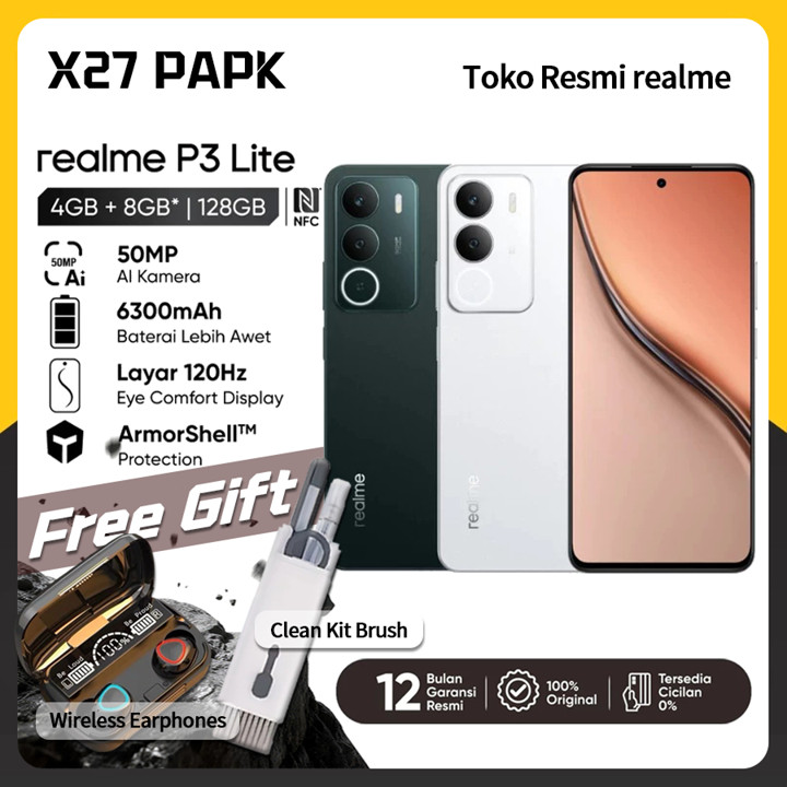 [Free Gift]realme P3 Lite 4G 4GB+8GB RAM 128GB NFC 120Hz Display 50MP Camera 6300mAh Battery Android Smartphone