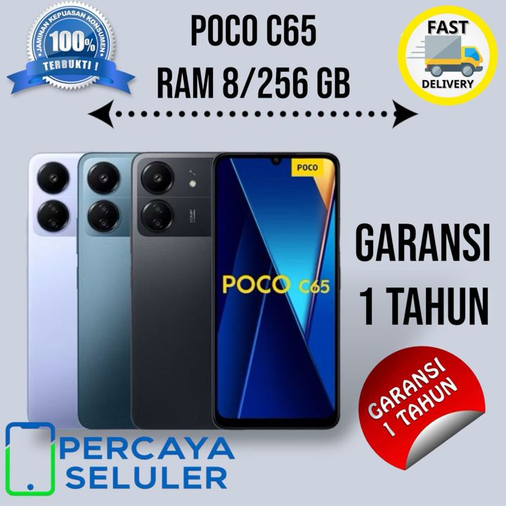 poco c65 ram 8/256 gb garansi 1 tahun gress segel dan baru