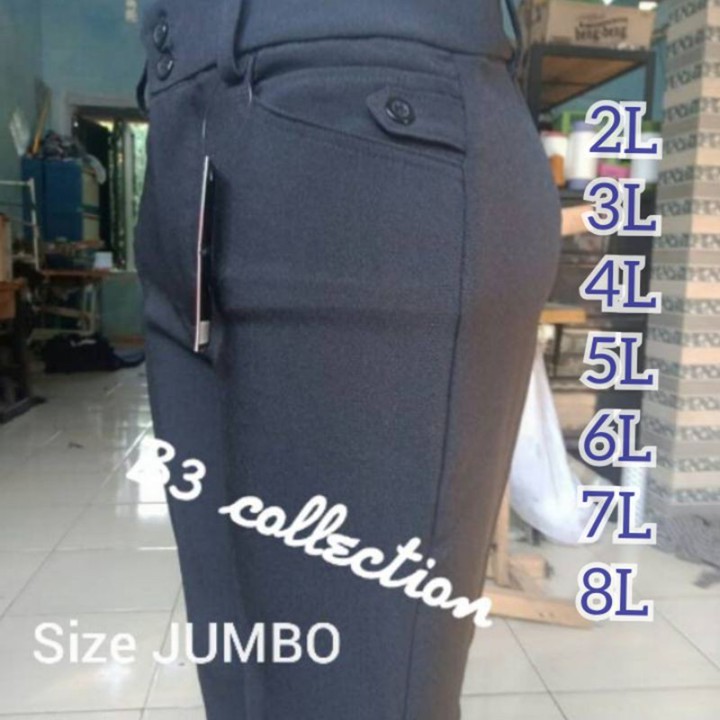 Celana kerja wanita big size jumbo 2L - 8L