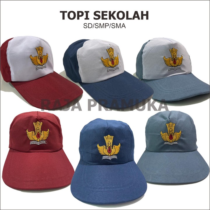 Topi SD MI SMP SMA SMK MADRASAH Topi Bordir Sekolah Putra Pu