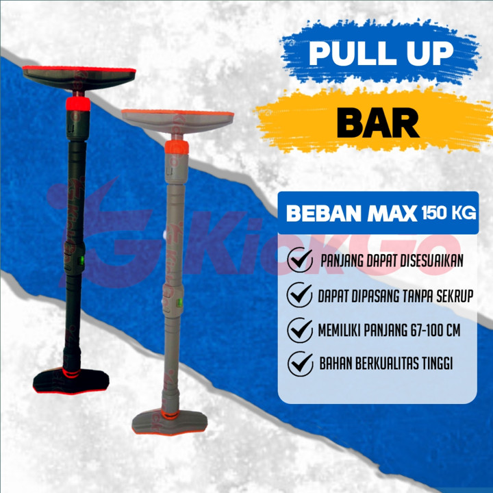 KickGO Pull up Bar 150Kg Chin Up Bar Dinding Pintu Beban 150