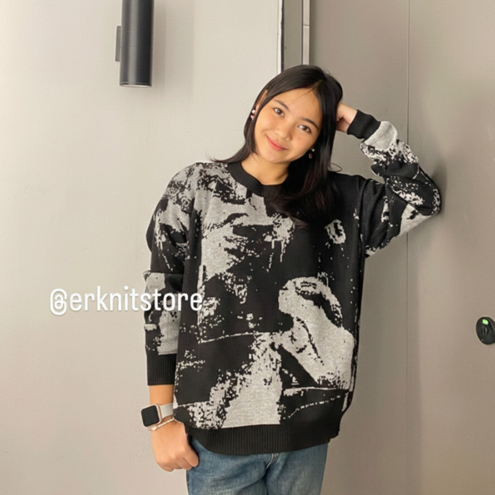 Mont@na Sweater Rajut Unisex Crewneck Knitewear Premium