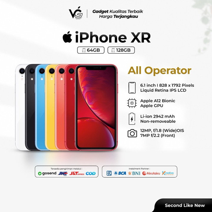 Second iPhone Xr 64gb 128gb Fullset No Minus