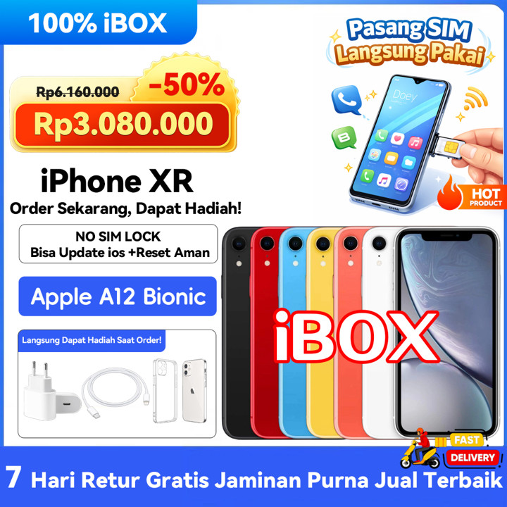 iBOX iPhone XR 64GB/128GB Fullset Second Mulus Good Conditio