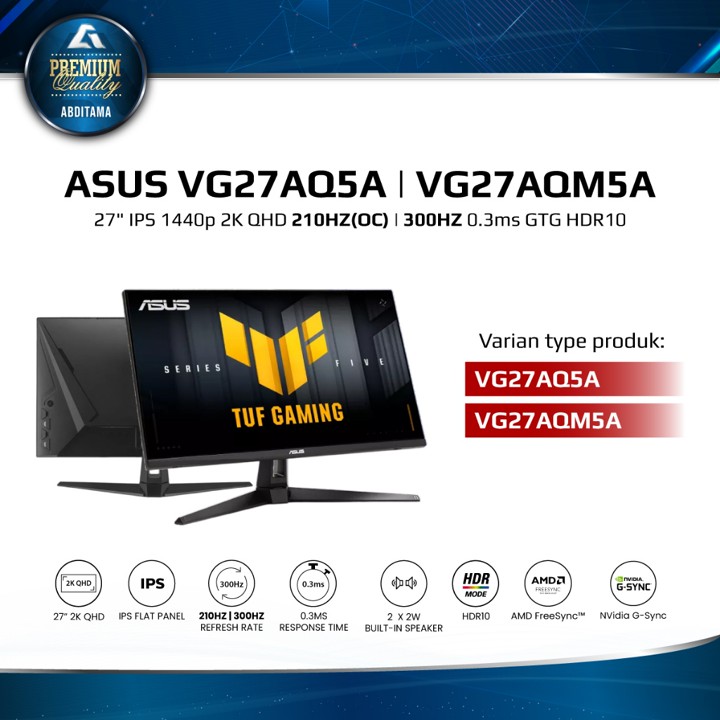 ASUS VG27AQ5A 210Hz OC | VG27AQM5A 300Hz 27" IPS 2K 1440p 0.