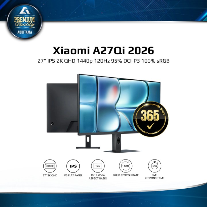 XIAOMI A27QI 2026 27 IPS QHD 120Hz 6ms HDMI 2.0x1 DP 1.4x1 E