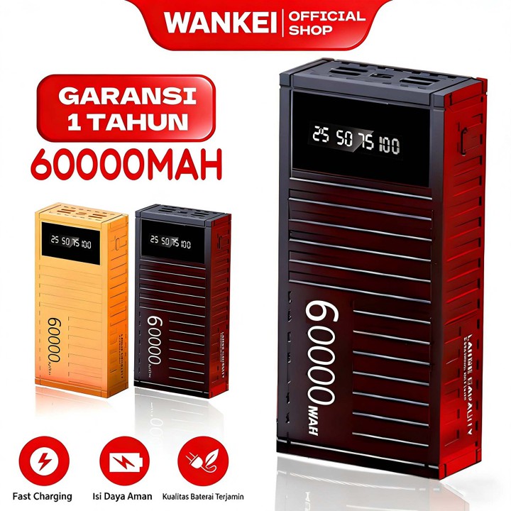WANKEI LENTIVEN PowerBank 60000 mah With 4 USB Fast Charging